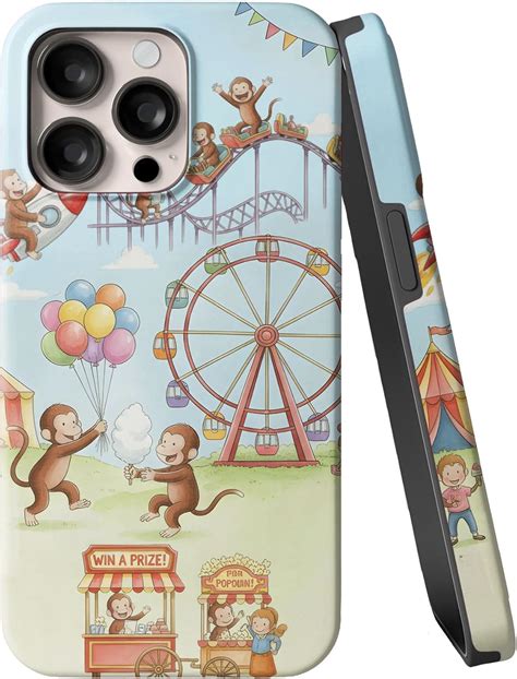 Amazon.com: Curious George Phone Case Cute Monkey & Banana Custom Text ...
