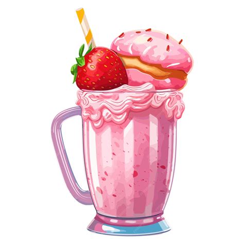 Premium Vector | STRAWBERRY MILKSHAKE