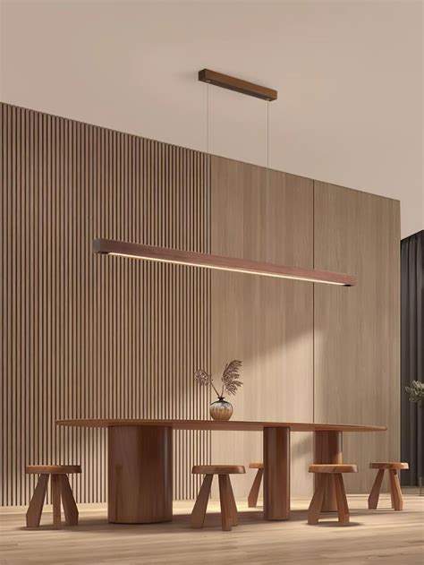 Linear Wooden Pendant Light – Vakkerlight