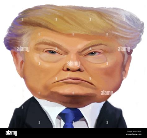 Donald Trump caricature Stock Photo - Alamy