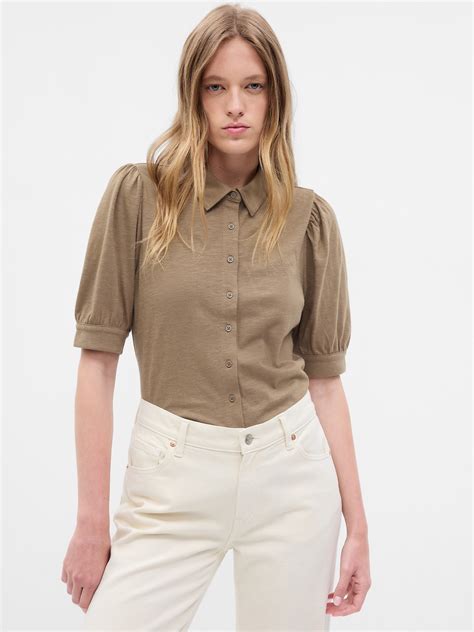 Puff-Sleeve Shirt | Gap