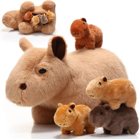 Amazon.com: Hollowfly 5 Pcs Capybara Stuffed Animals Capybara Plush ...