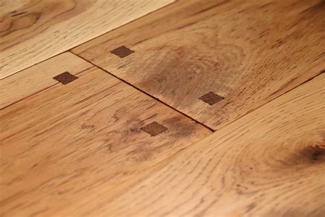 Wide Plank Hickory Flooring with Flush Pegs and Hard Wax Oil Finish ...