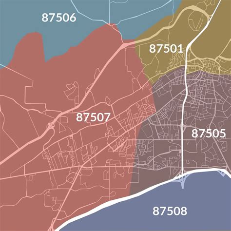 Santa Fe New Mexico Zip Code Map