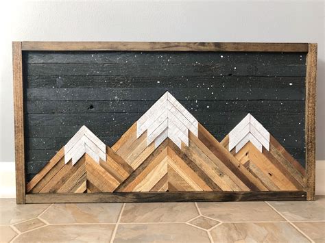 20+ Mountain Wall Art Wood