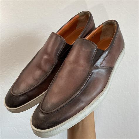 Santoni classic Slip on loafers in style Diligent.... - Depop