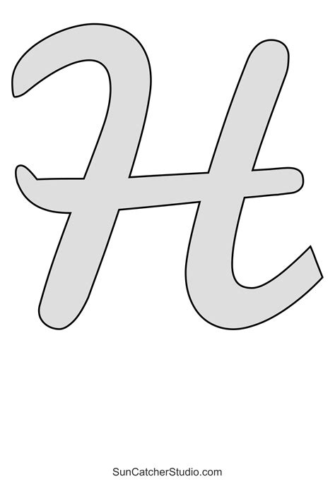 Fancy H Outline