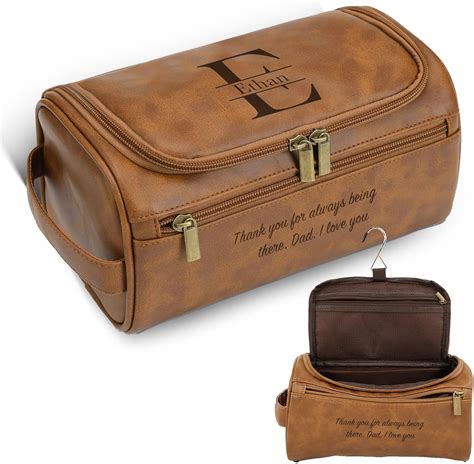 Amazon.com: Easycosy Personalized Toiletry Bag for Men, Engraved with ...