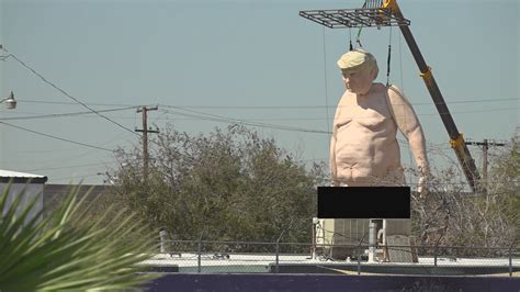 Naked statue of former President Trump seen in Phoenix | 12news.com