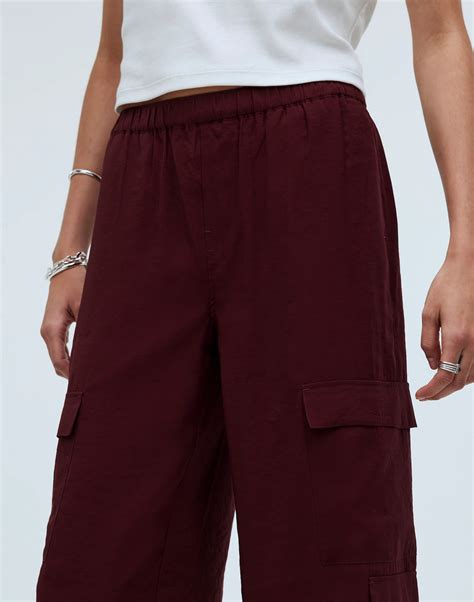 Petite Pull-On Wide-Leg Cargo Pants in Softdrape | Madewell