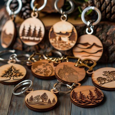 Custom Wooden Key Chains - Laser Cut - Etsy Canada | Wood laser ideas ...