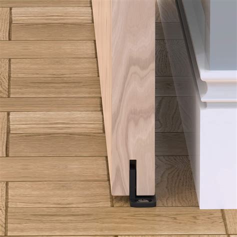 Sliding Barn Door Floor Guides - Black Closet Door Guides (4 Pack) by ...