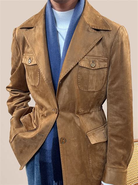 Men's Cowboy Slim Fit Suede Jacket - SuedeBlazer® Official Online Site ...