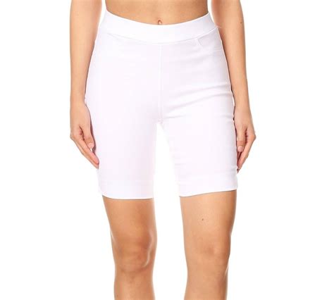 Women's 9" Bermuda Shorts Jean Style Pull On Cotton Blended Stretch ...