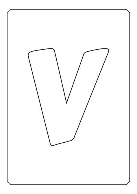 molde de letra do alfabeto v - Educarolando - Aprender brincando