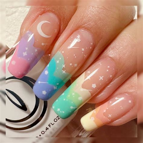 Pastel Rainbow Nails