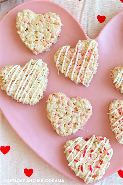 Valentines Rice Krispie Treats for Valentine's Day - Meatloaf and Melodrama