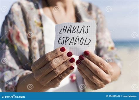 Question Do You Speak Spanish Written in Spanish Stock Image - Image of ...