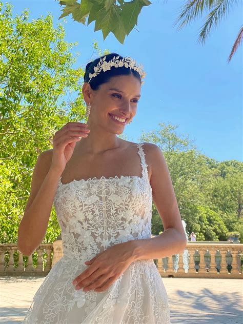 A-Line Lace Tulle Dress With Square Neck Moonlight Collection J6875 | A-line wedding dress ...