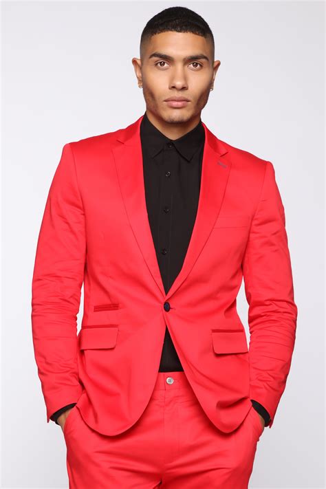 Fashionable Men Red Suits
