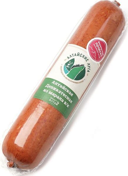 Колбаса Алтайские луга Алтайская Деликатесная из марала, варено ...