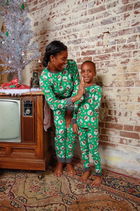 Black Santa PJs in Grey for Kids — Wyntry Collection - Black Santa ...