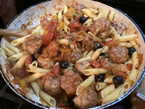 Pork Meatballs with Puttanesca Sauce – My World Without Wheat