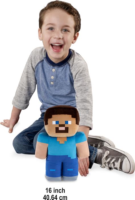 Snapklik.com : Mattel Minecraft Steve Jumbo Plush Figure, Large 16-inch ...