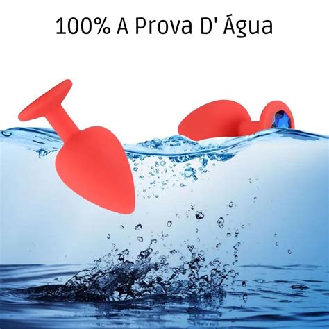 Plug Anal Vermelho Com Joia Removível Silicone Macio G 9x4Cm - Loja Pimenta