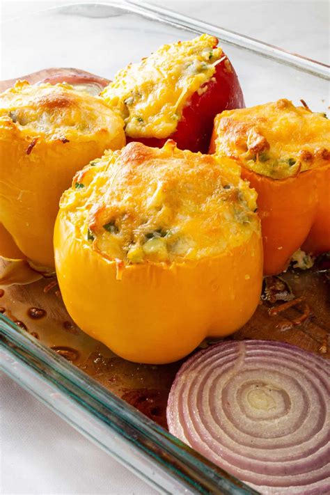 Polenta Stuffed Peppers - Balancing Bowls