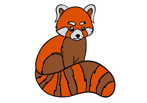 How To Color A Red Panda at Cristal Lawrence blog