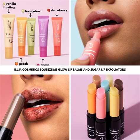 e.l.f. Cosmetics Squeeze Me Glow Lip Balms and Sugar Lip Exfoliators ...