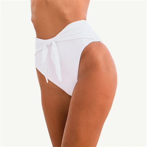 High Waisted White Bikinis at Henry Trethowan blog