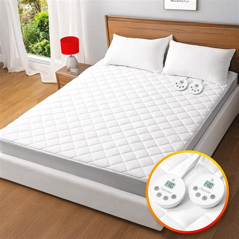 Amazon.com: Valthie Heated Mattress Pad King Size,Dual Control Electric ...