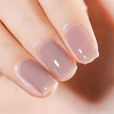 FZANEST Jelly Clear Nude Gel Nail Polish LED UV Gel Soak Off Nail Gel ...
