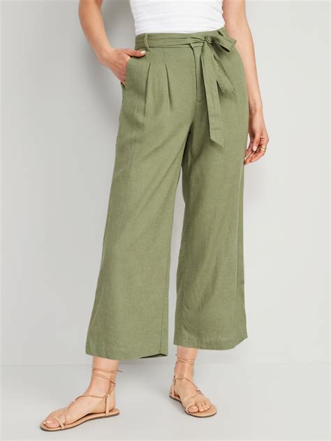 High Waisted Linen Pants | Old Navy