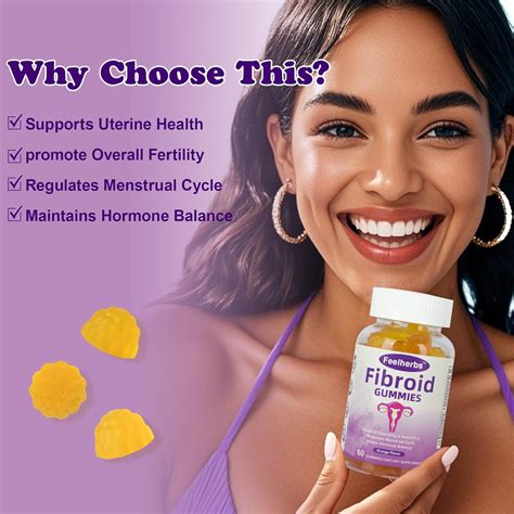 Fibroid Gummies for Shrinking Fibroids & Ovarian Cysts & PCOS, Hormone Balance Gummies Helps