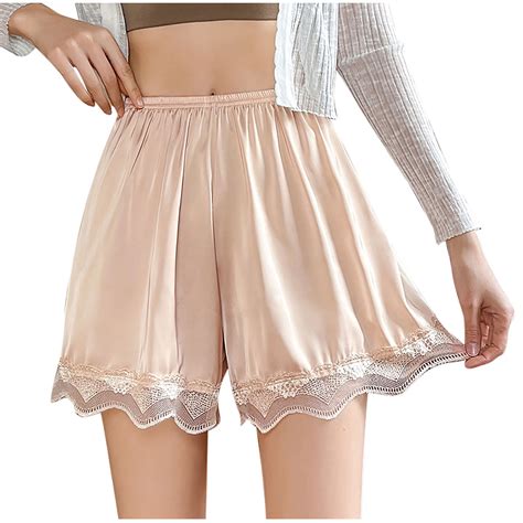 WCMZJ Women Loose Half Slip Shorts Loose Fit Lace Trim Pettipants ...