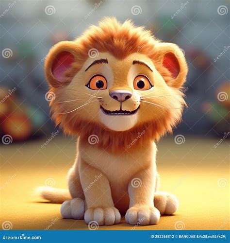 Adorable Little Lion Animation Stock Photo | CartoonDealer.com #282268812