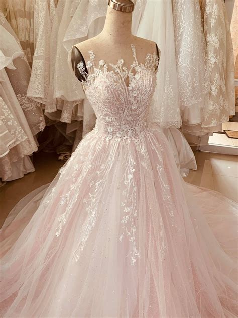 Blush Pink Wedding Dress Train at Patricia Sanchez blog