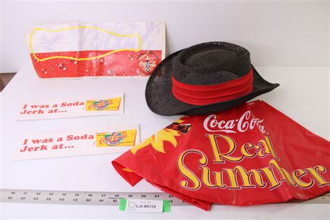 Coca-Cola Blow-up Tube - Straw Type Coca-Cola Hat - Soda Jerks Paper ...