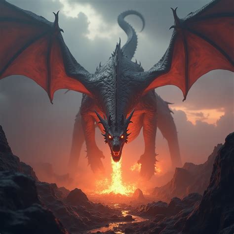 Fire-Breathing Sky Dragon | Stable Diffusion Online