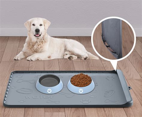 Dog Food Mat - Dog Feeding Mats for Food and Water - 36" x 24" Extra ...
