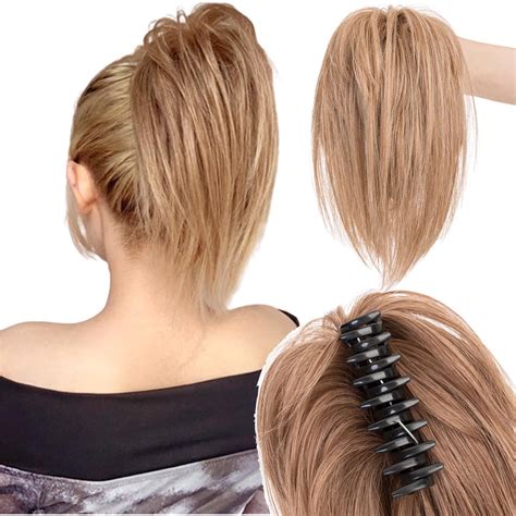 SEGO Messy Bun Hair Piece Claw Clip in Hair Extensions Wavy Curly Hair ...