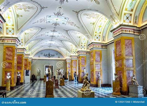Interiors of State Hermitage Museum, St. Petersburg, Russia Editorial ...
