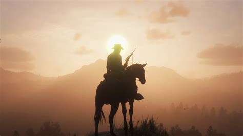 Red Dead Redemption 2 - Silhouette sunset by Martillo