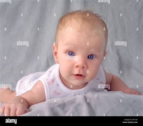 Six Month Old & Baby Blue Eyes Stock Photo - Alamy