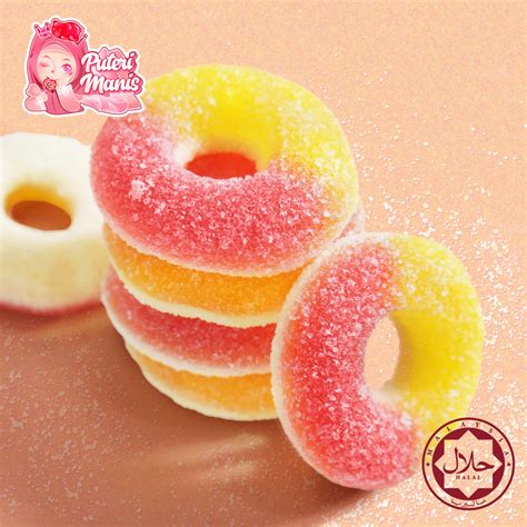 Haribo Peach Rings Soft Candy 100g/ 200g/ 1kg | Halal Certified by ...