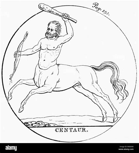 centaur, Greek mythical creature, engraving, circa 19th century Stock ...