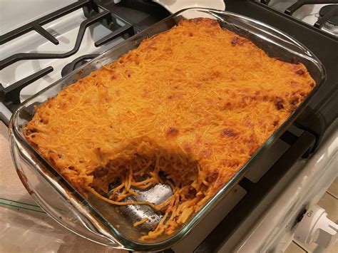 Baked Cream Cheese Spaghetti Casserole Recipe